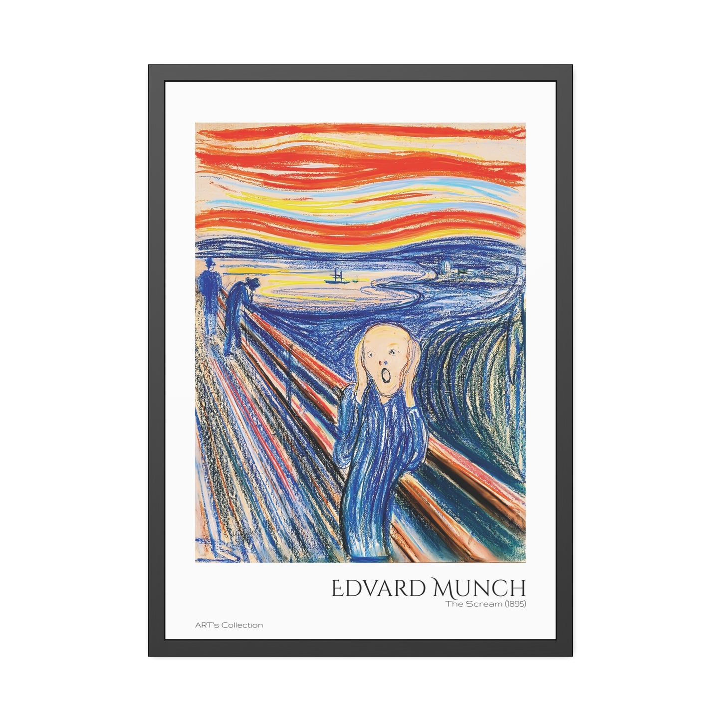 The Scream (1895) color version by Edvard Munch / Affiche Encadrée série ART's Collection