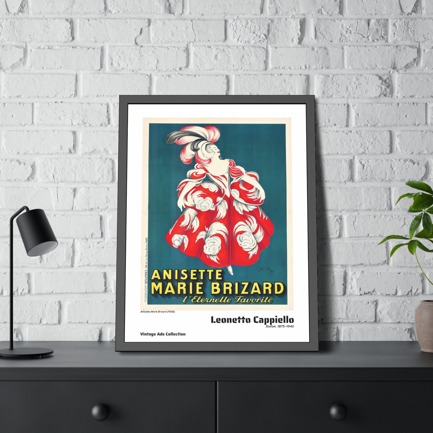 Anisette Marie Brizard (1928) by Leonetto Cappiello / Affiche Encadrée Série Vintage Ads Collection