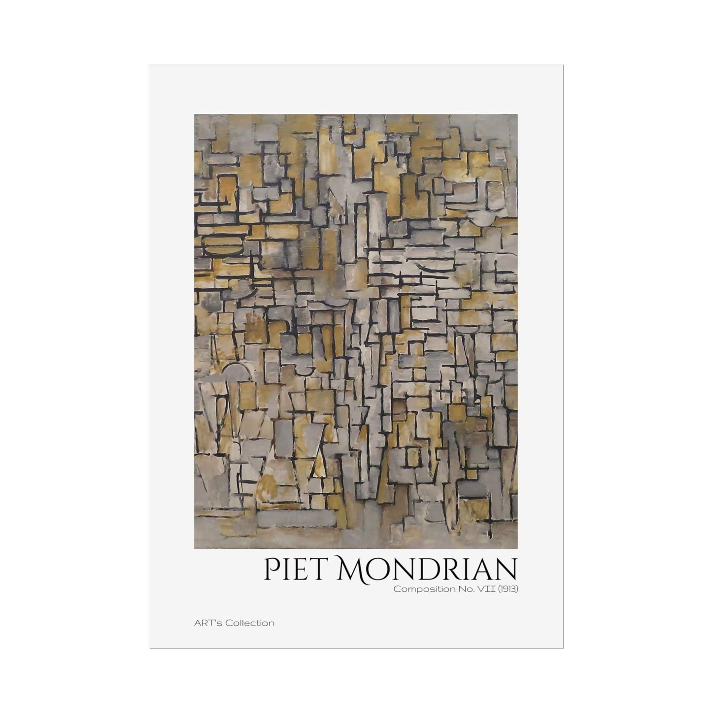 Tableau No. 2, Composition No. VII (1913) by Piet Mondrian / Affiche imprimée - Série ART's Collection