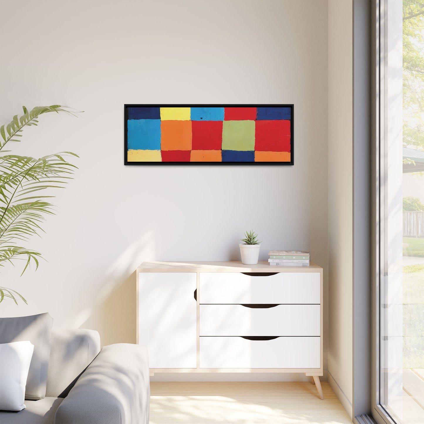 Color chart Qu1 (1930) by Paul Klee / Toile encadrée sur caisse américaine