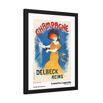 Champagne Delbeck (1902) by Leonetto Cappiello / Affiche Encadrée Série Vintage Ads Collection