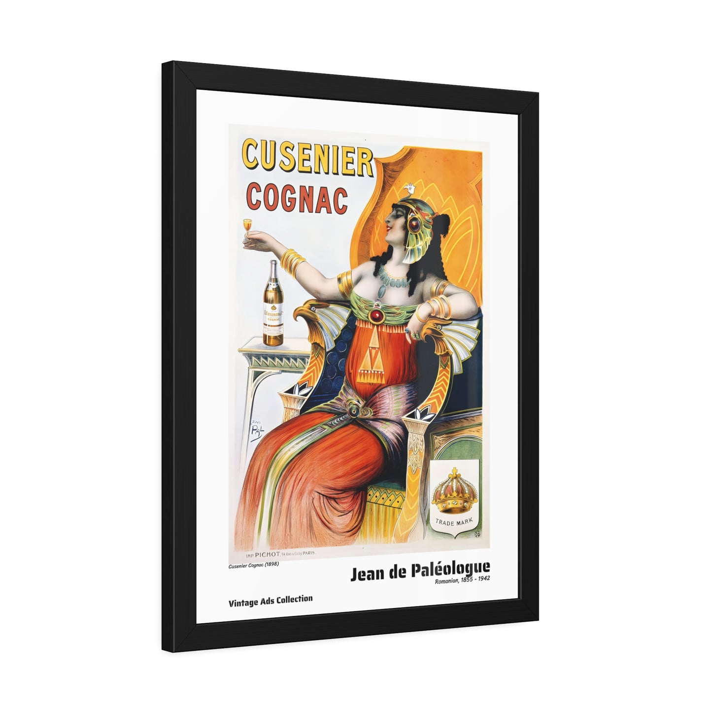 Cusenier Cognac (1898) by Jean de Paléologue / Affiche Encadrée Série Vintage Ads Collection