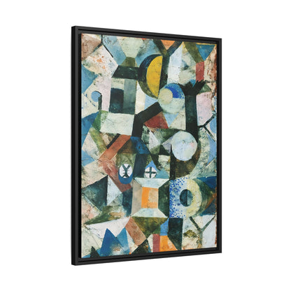 Composition with the Yellow Half-Moon and the Y (1918) by Paul Klee / Toile encadrée sur caisse américaine