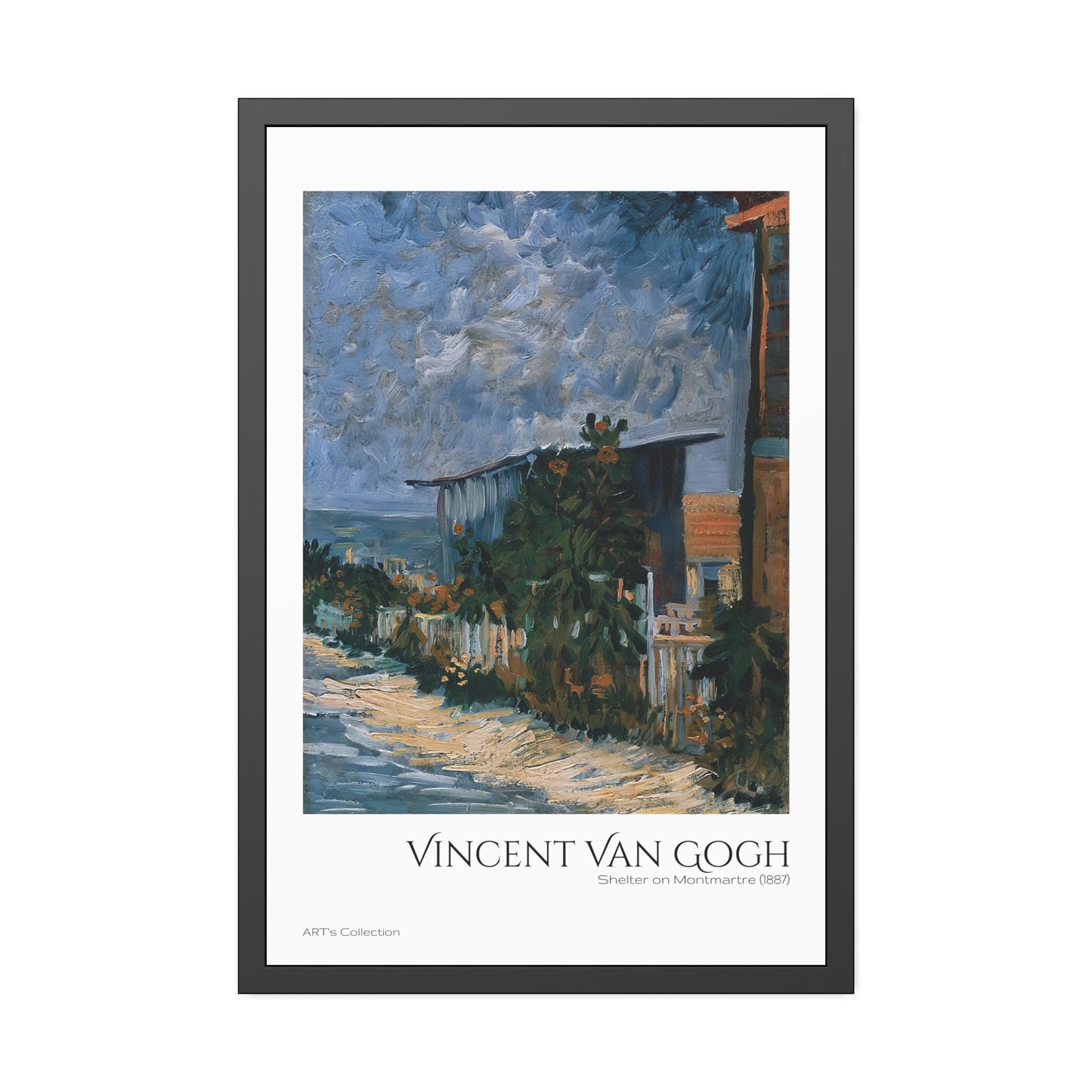 Shelter on Montmartre (1887)  by Vincent Van Gogh / Affiche Encadrée série ART's Collection