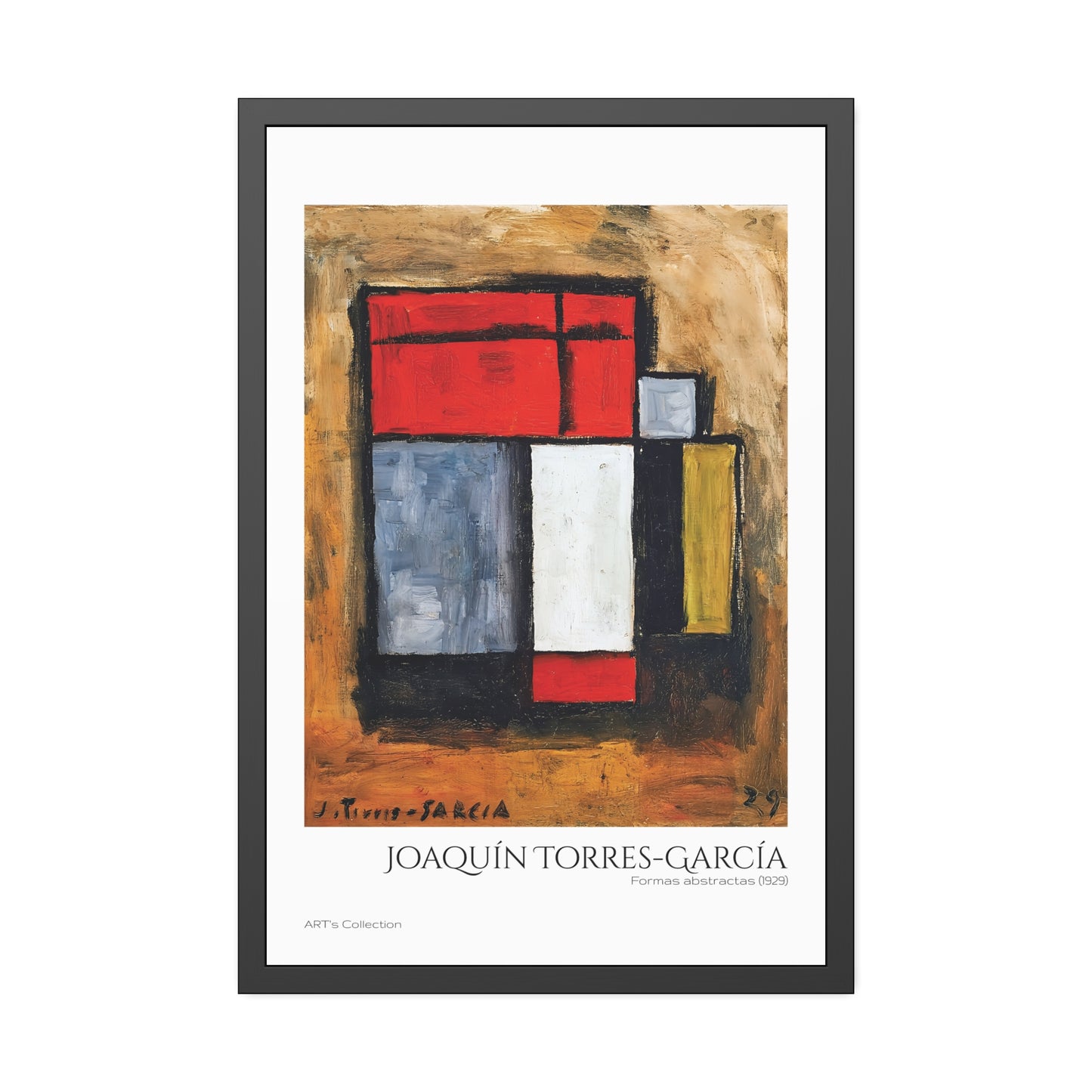 Formas abstractas (1929) by Joaquín Torres-García  / Affiche Encadrée série ART's Collection