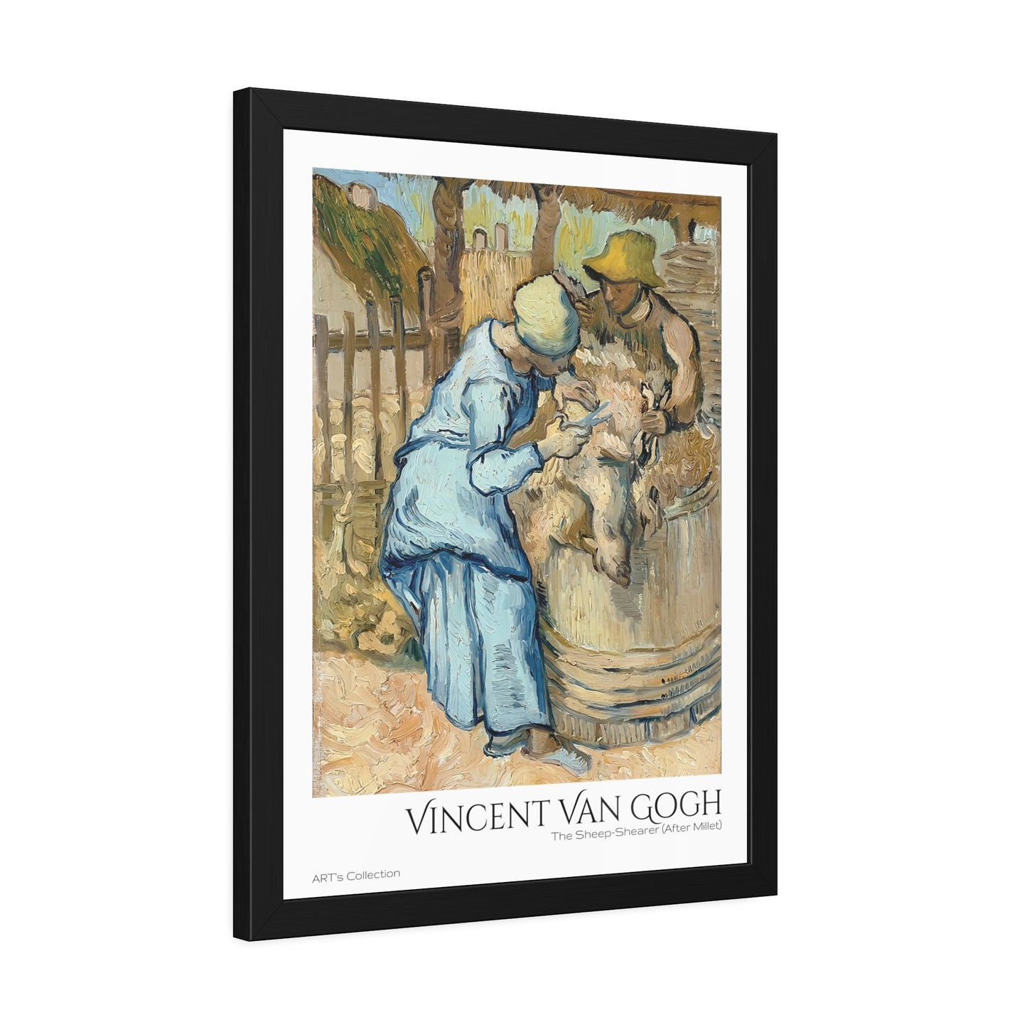 The Sheep-Shearer (After Millet) by Vincent Van Gogh / Affiche Encadrée série ART's Collection