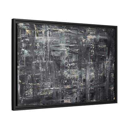 Tableau Intemporel Ardoise Doré "Série Sign Collections" / Toile encadrée sur caisse américaine