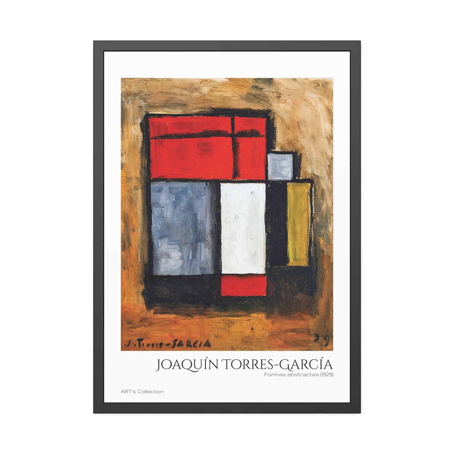 Formas abstractas (1929) by Joaquín Torres-García  / Affiche Encadrée série ART's Collection