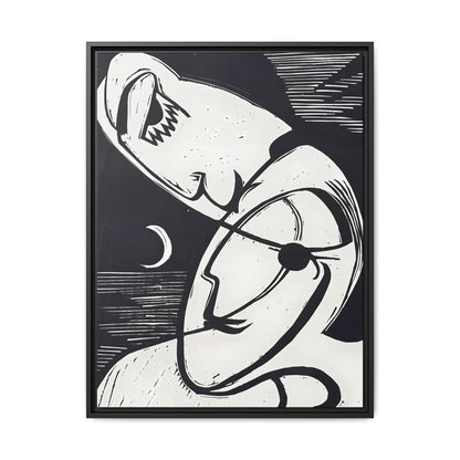 The Kiss (1930) by Ernst Ludwig Kirchner   / Toile encadrée sur caisse américaine