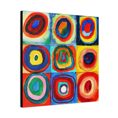 Quadrate mit konzentrischen Ringen (1913) by Wassily Kandinsky  / Reproduction Fine Art sur Toile / Epaisseur 3,2cm - 1'25 po