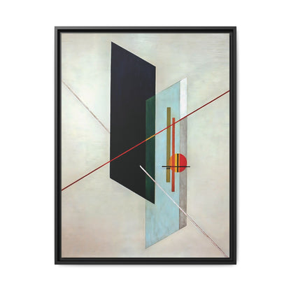 A IX (1923) by László Moholy-Nagy  / Toile encadrée sur caisse américaine