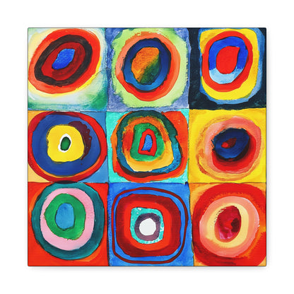 Quadrate mit konzentrischen Ringen (1913) by Wassily Kandinsky  / Reproduction Fine Art sur Toile / Epaisseur 3,2cm - 1'25 po