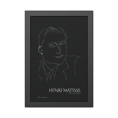 Louis Aragon (1943) black édition by Henri Matisse / Affiche Encadrée série ART's Collection