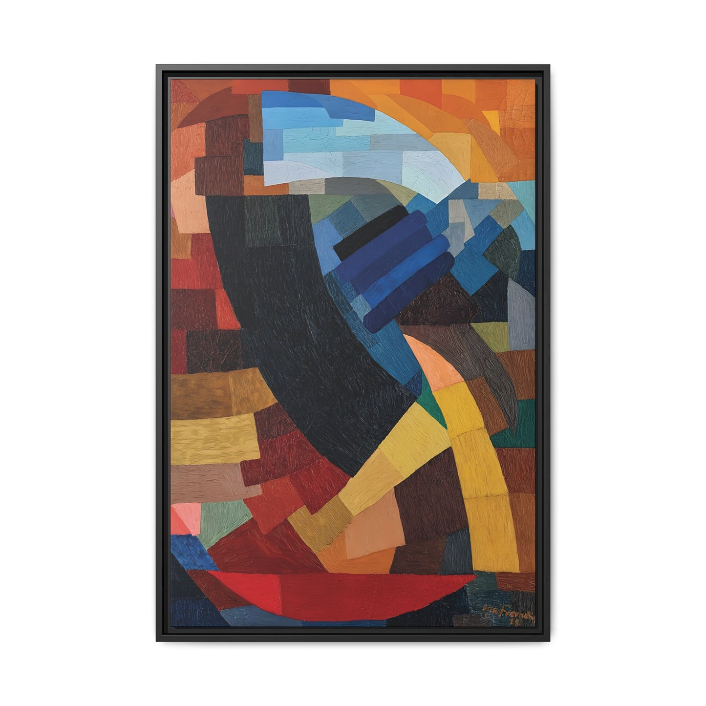 Fragments de figure à l'ensemble des plans (1928) by Otto Freundlich  / Toile encadrée sur caisse américaine