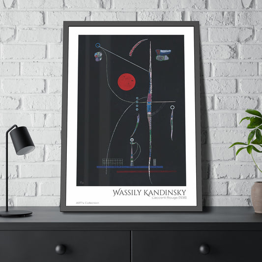 L' accent Rouge (1938) by Wassily Kandinsky / Affiche Encadrée série ART's Collection