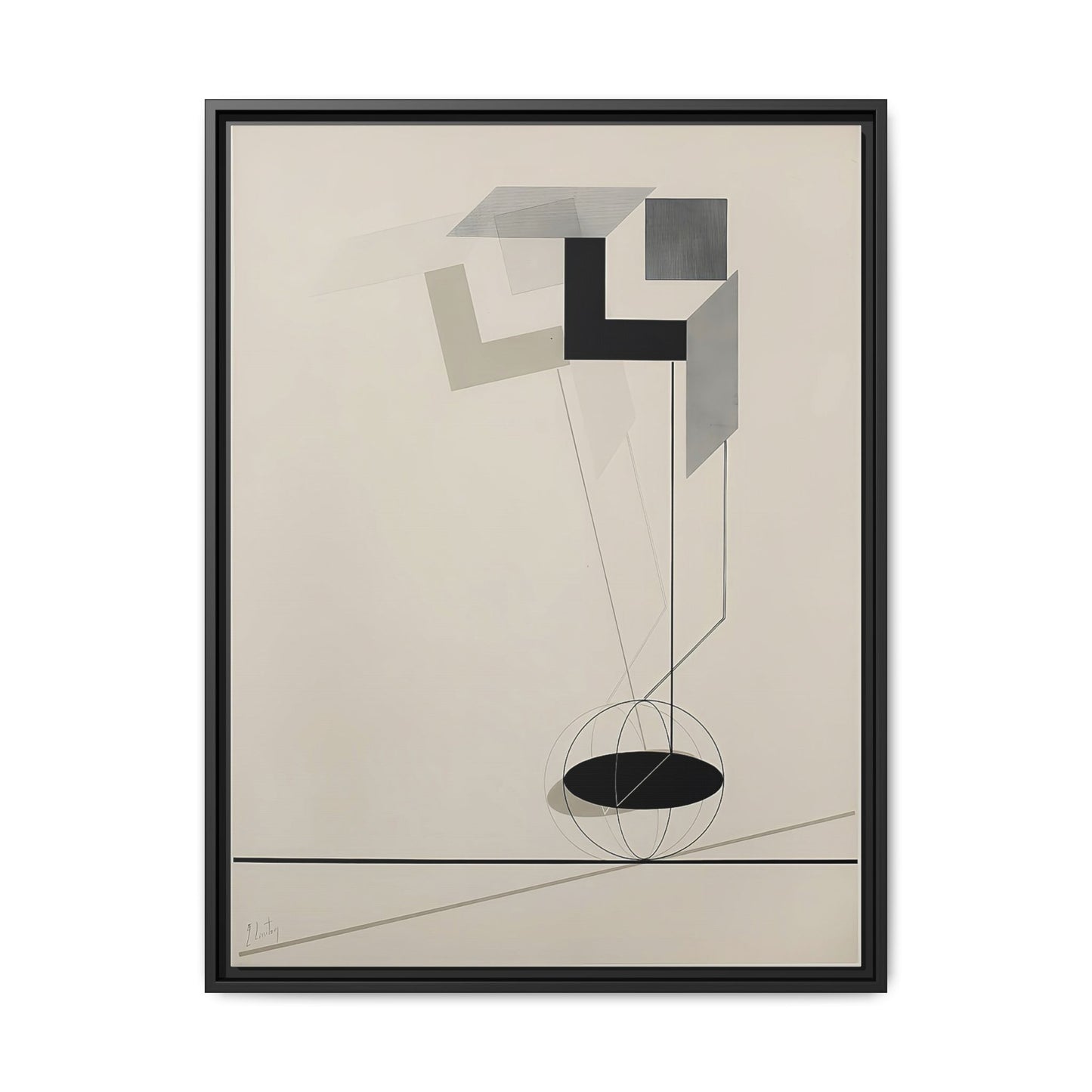 Kestnermappe Proun, Rob. Levnis and Chapman GmbH Hannover #2 (1923) by El Lissitzky / Toile encadrée sur caisse américaine