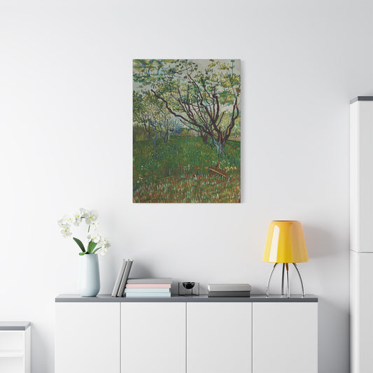 The Flowering Orchard (1888) by Vincent van Gogh  / Reproduction Fine Art sur Toile / Epaisseur 3,2cm - 1'25 po