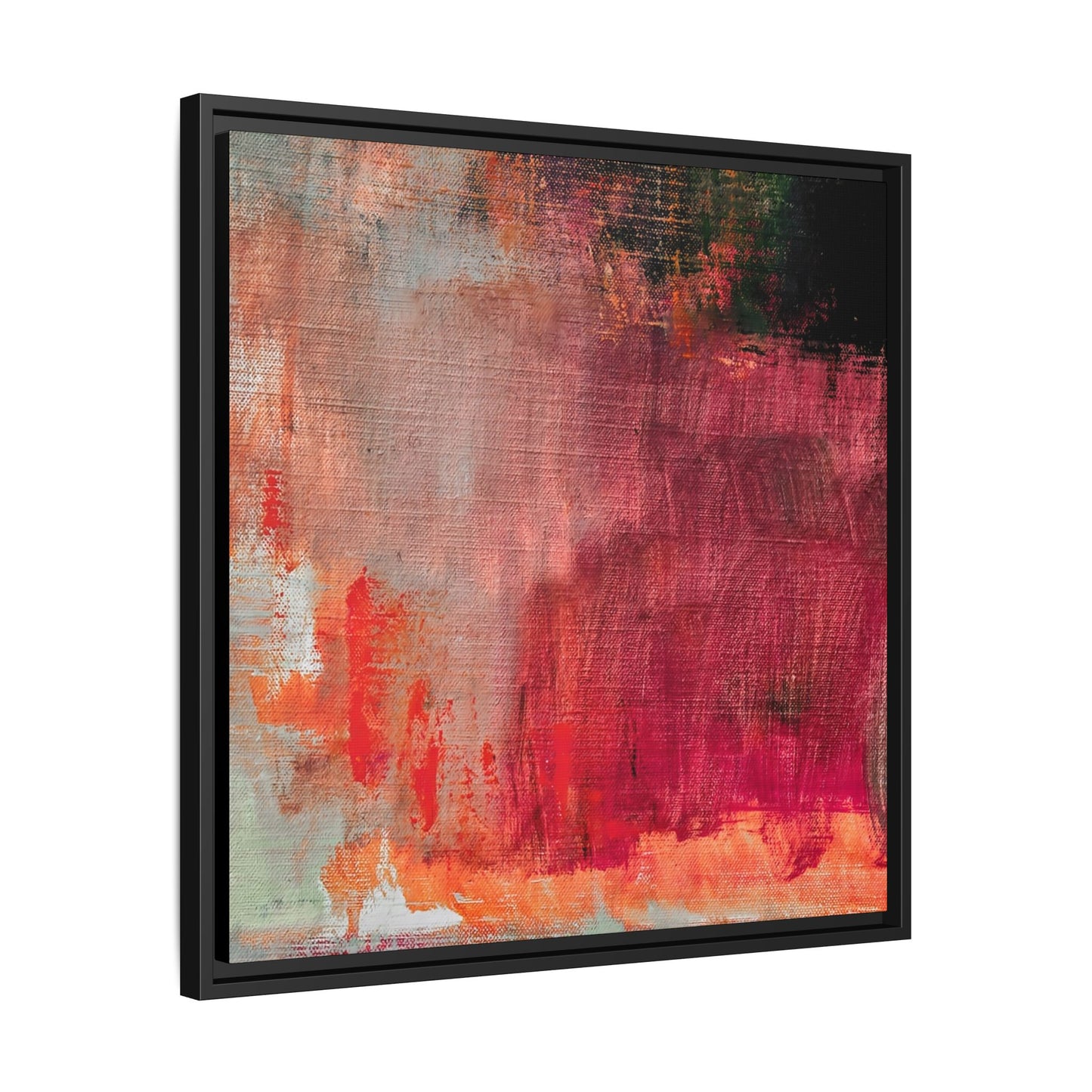 Tableau Contemporain Rubis "Série Sign Collections" / Toile encadrée sur caisse américaine