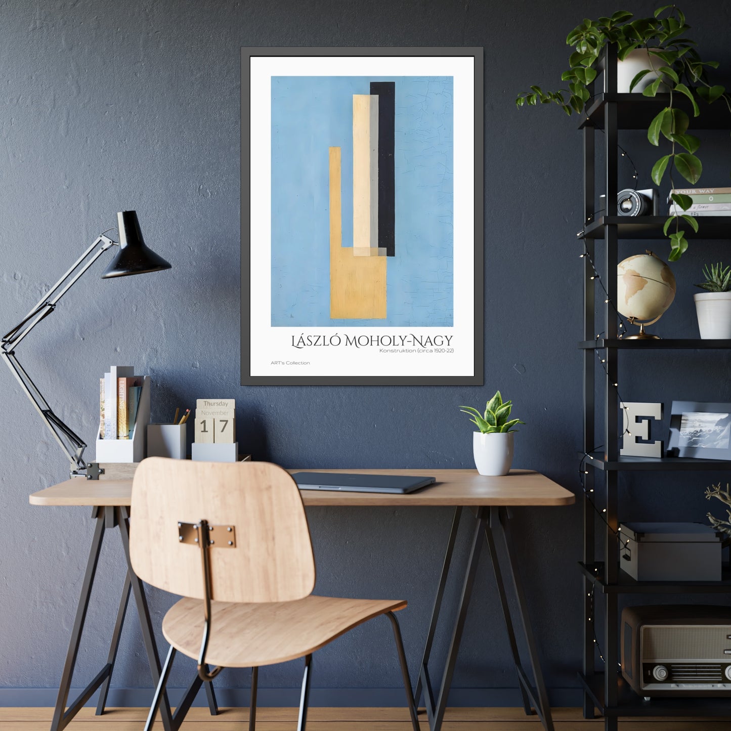 Konstruktion (circa 1920-22) by László Moholy-Nagy  / Affiche Encadrée série ART's Collection