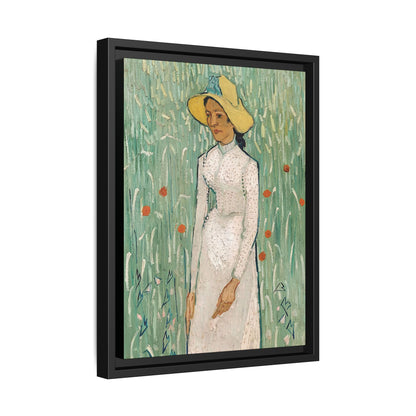 Girl in White (1890) by Vincent van Gogh / Toile encadrée sur caisse américaine