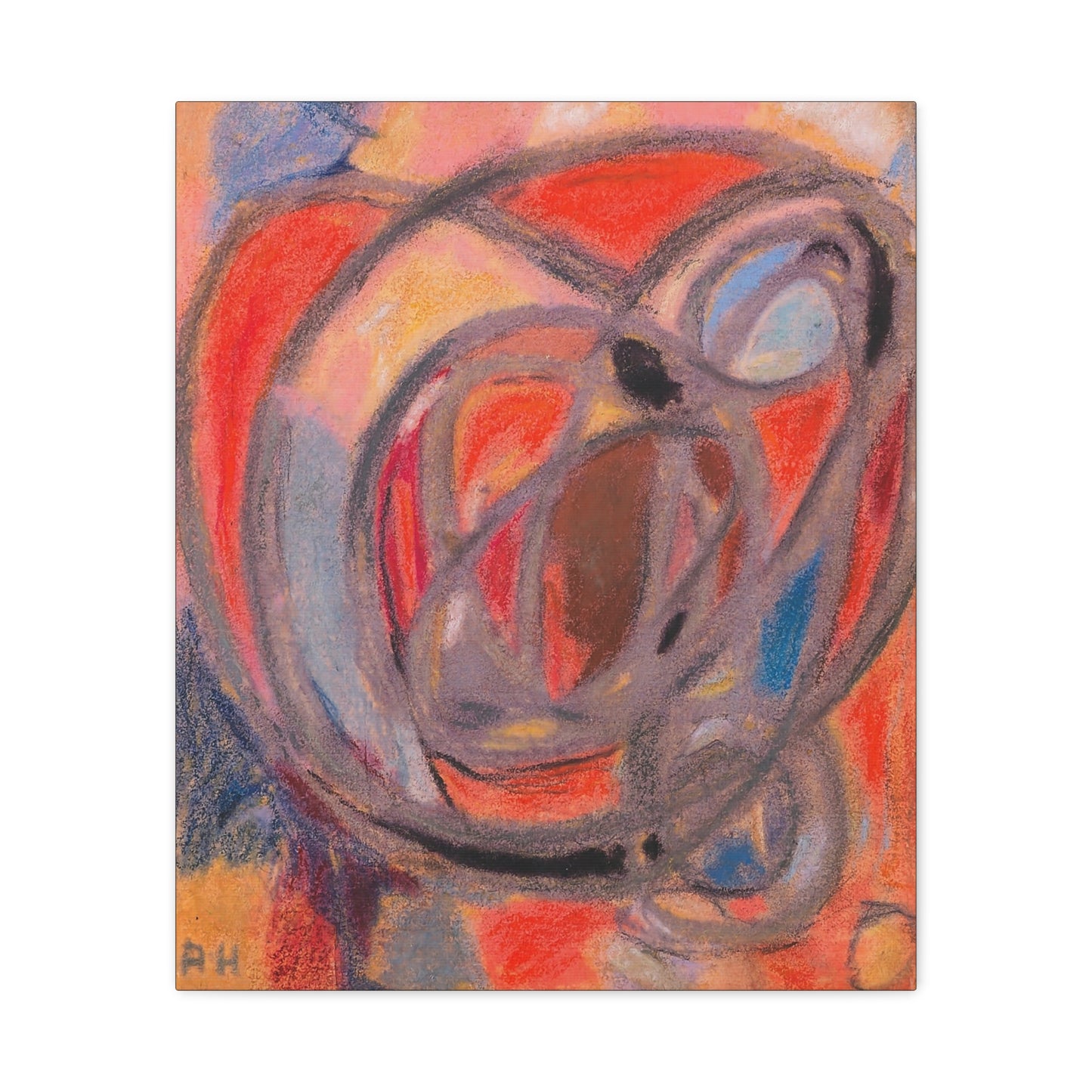 Komposition Rund- und Ovalformen (Ca. 1930) by Adolf Hölzel / Reproduction Fine Art sur Toile /  Epaisseur 3.2 cm - 1.25 inch