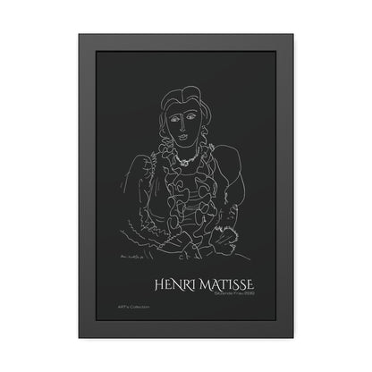Sitzende Frau (1936) black édition by Henri Matisse / Affiche Encadrée série ART's Collection
