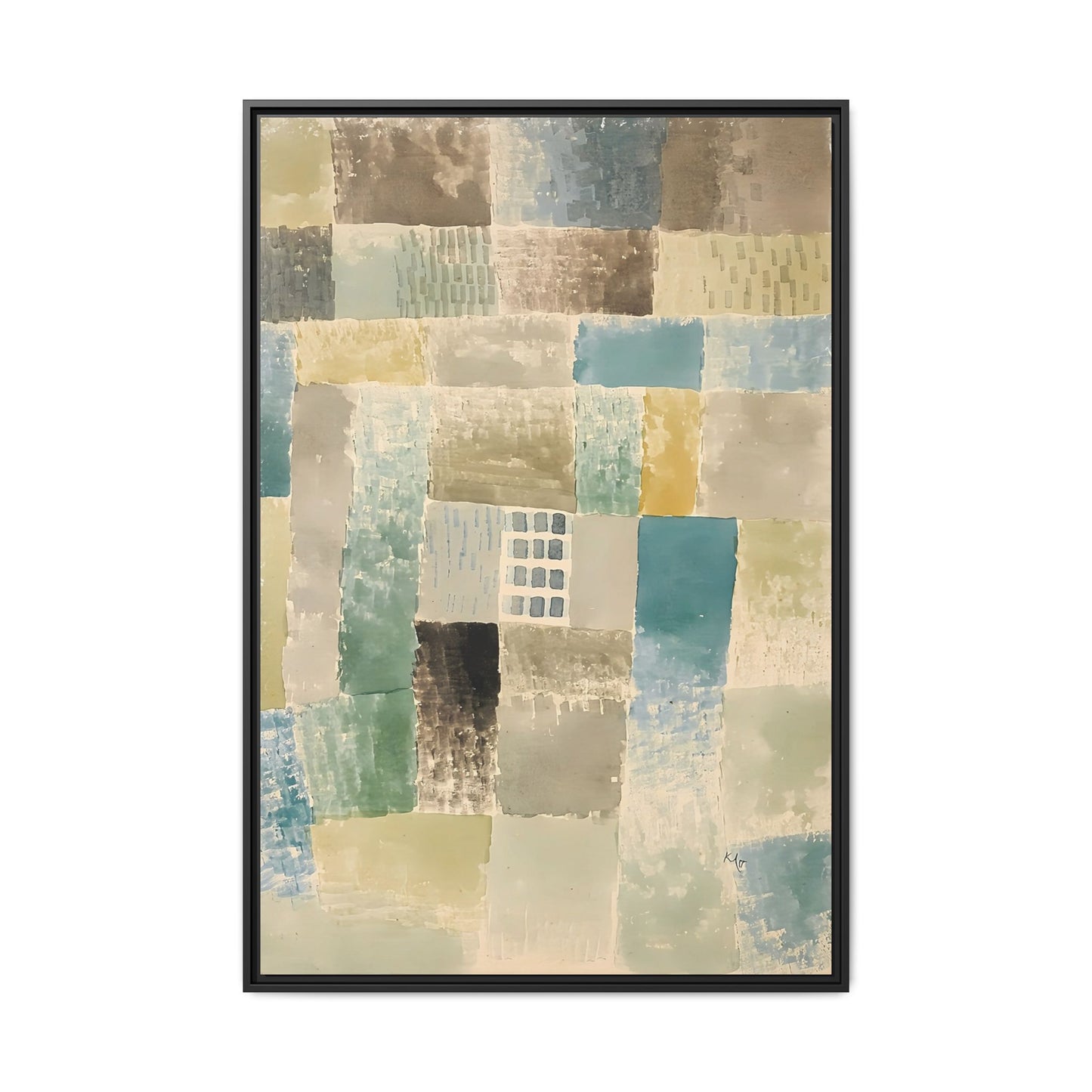 First house of a settlement (1926) by Paul Klee / Toile encadrée sur caisse américaine