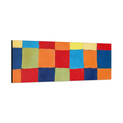 Color chart Qu 1 (1930) by Paul Klee / Reproduction Fine Art sur Toile / Large Epaisseur 3.2 cm - 1.25 inch