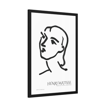 Nadia aux cheveux lisses (1948) by Henri Matisse / Affiche Encadrée série ART's Collection