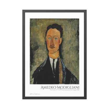 Portrait Of The Artist Léopold Survage (1918) by Amedeo Modigliani  / Affiche Encadrée série ART's Collection