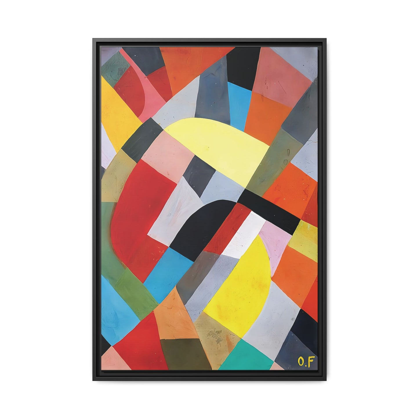Composition Abstraite (1936-38) by Otto Freundlich   / Toile encadrée sur caisse américaine