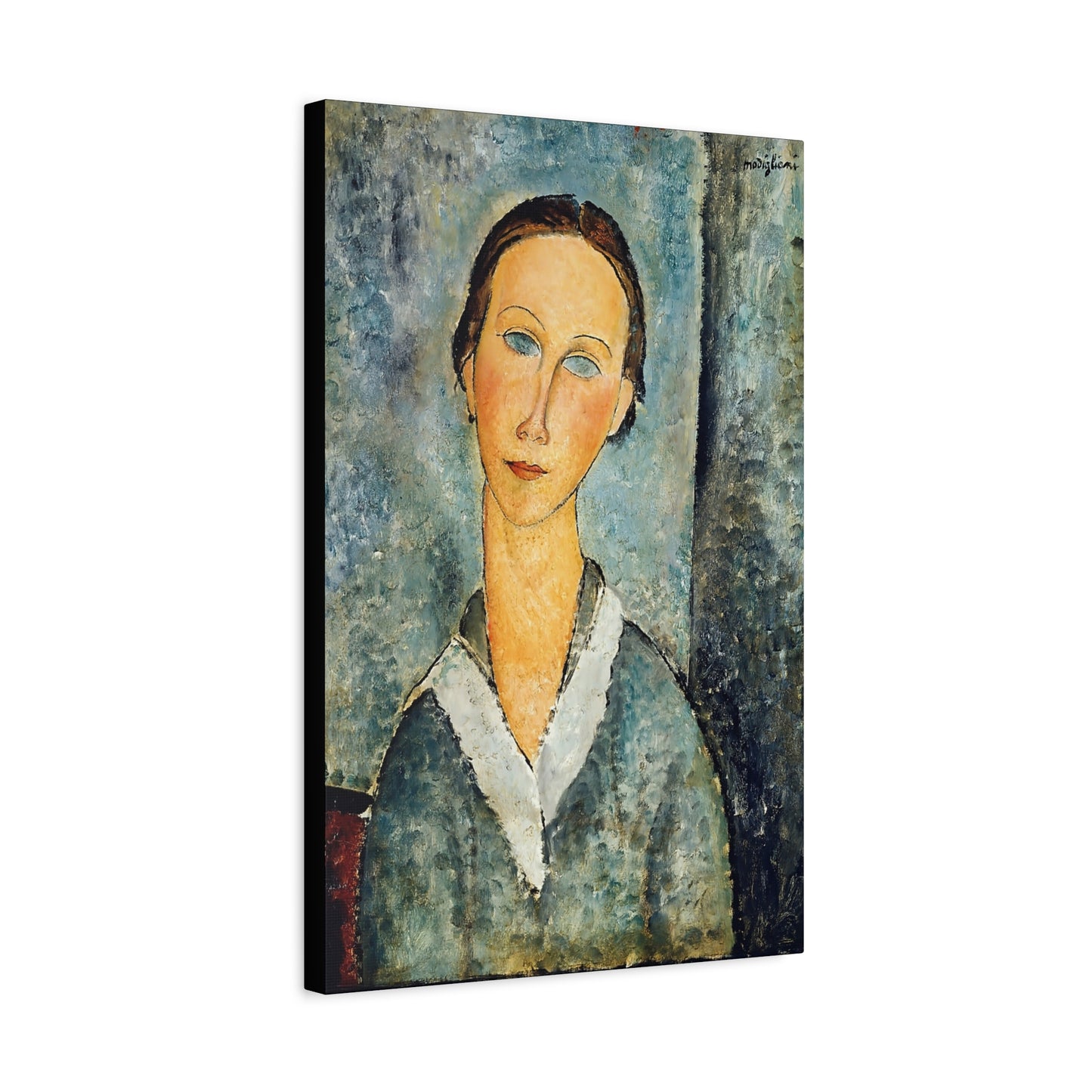 Girl in a Sailor's Blouse (1918) by Amedeo Modigliani / Reproduction Fine Art sur Toile / Flanc Large Epaisseur 3.2 cm - 1.25 inch