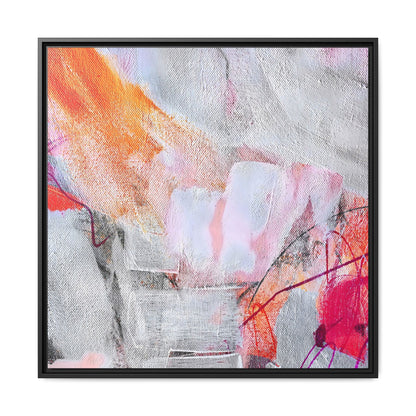 Tableau Intemporel Rouge Cendré "Série Sign Collections" / Toile encadrée sur caisse américaine