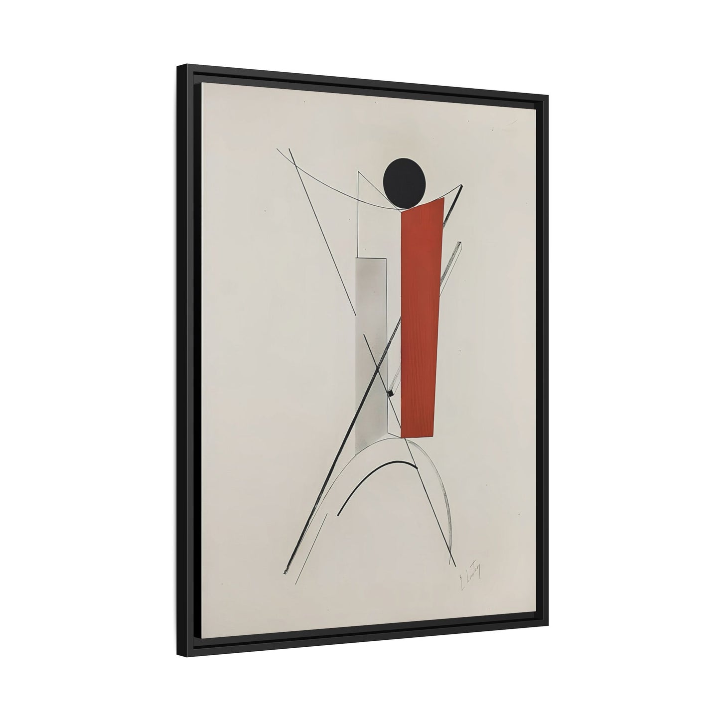 Kestnermappe Proun, Rob. Levnis and Chapman GmbH Hannover #3 (1923) by El Lissitzky / Toile encadrée sur caisse américaine