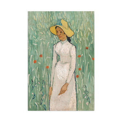 Girl in White (1890) by Vincent van Gogh / Reproduction Fine Art sur Toile / Epaisseur 3.2 cm - 1.25 inch