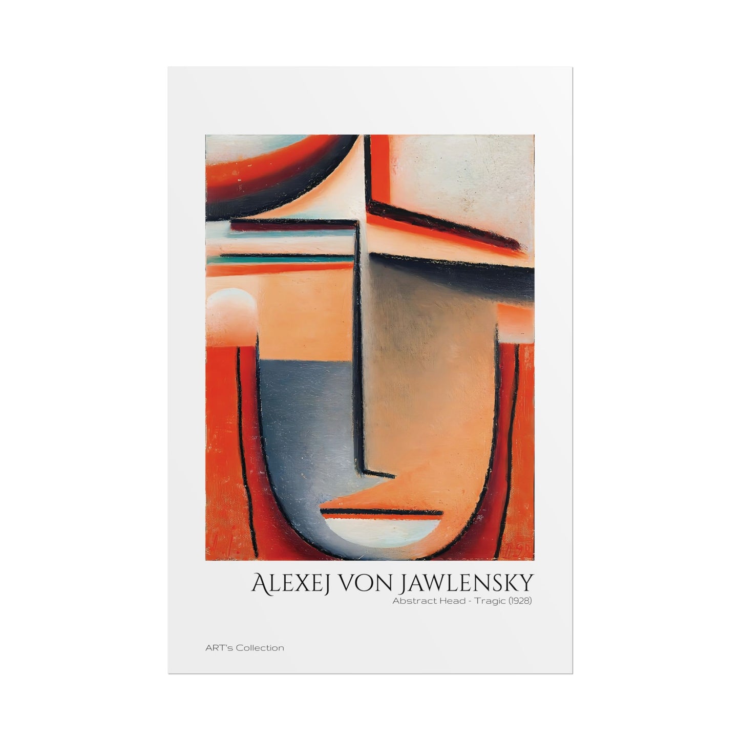 Abstract Head - Tragic (1928) by Alexej von Jawlensky  / Affiche imprimée - Série ART's Collection