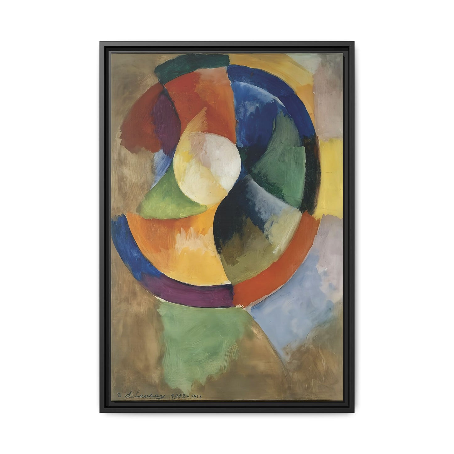 Formes circulaires, Soleil Numéro 2 (1912-13)  by Robert Delaunay  / Toile encadrée sur caisse américaine
