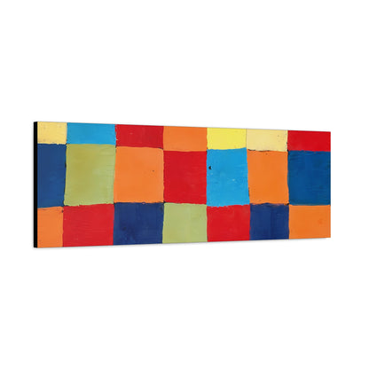 Color chart Qu 1 (1930) by Paul Klee / Reproduction Fine Art sur Toile / Large Epaisseur 3.2 cm - 1.25 inch