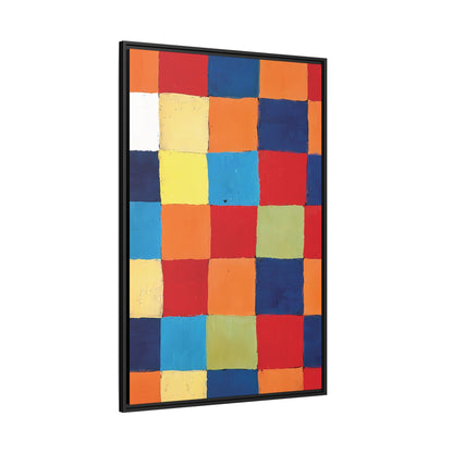 Color chart Qu1 (1930) by Paul Klee / Toile encadrée sur caisse américaine
