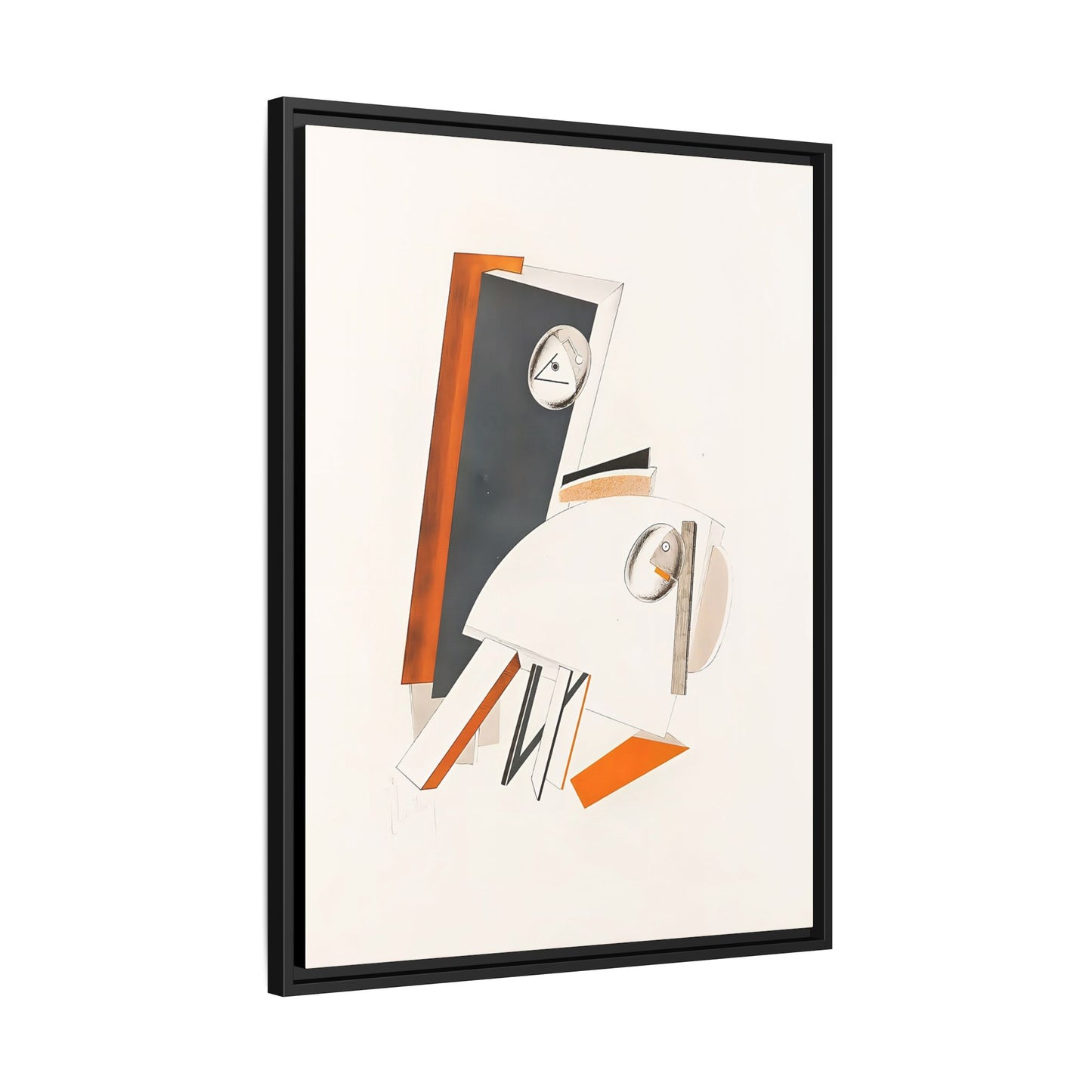 Angstliche (1923) by El Lissitzky / Toile encadrée sur caisse américaine