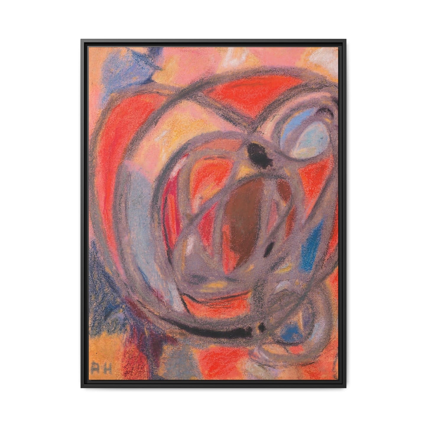 Komposition, Rund- und Ovalformen (Ca. 1930) by Adolf Hölzel  / Toile encadrée sur caisse américaine