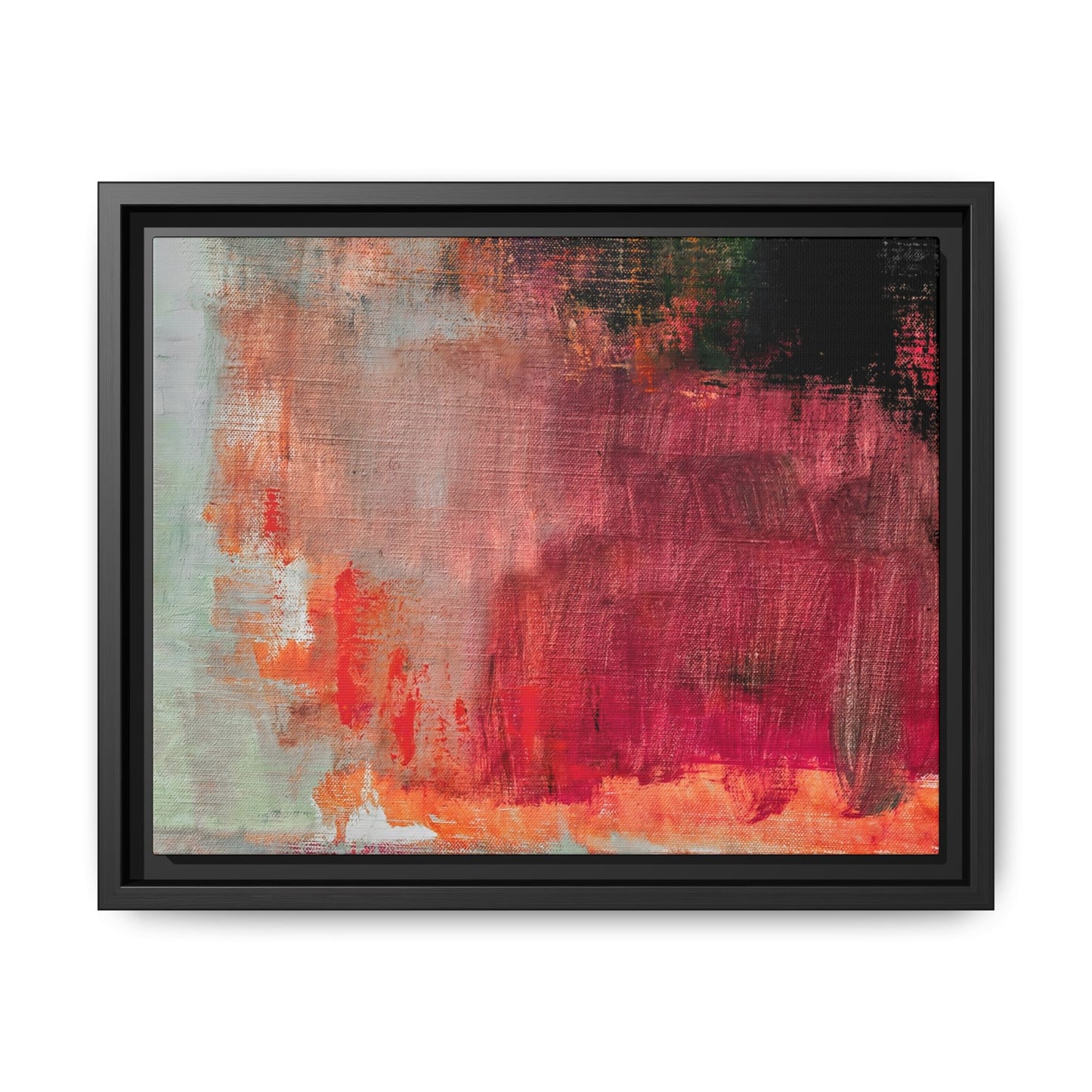 Tableau Contemporain Rubis "Série Sign Collections" / Toile encadrée sur caisse américaine