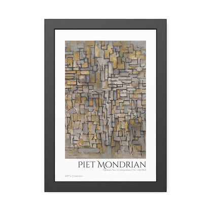Tableau No. 2,Composition No. VII (1913) by Piet Mondrian / Affiche Encadrée série ART's Collection