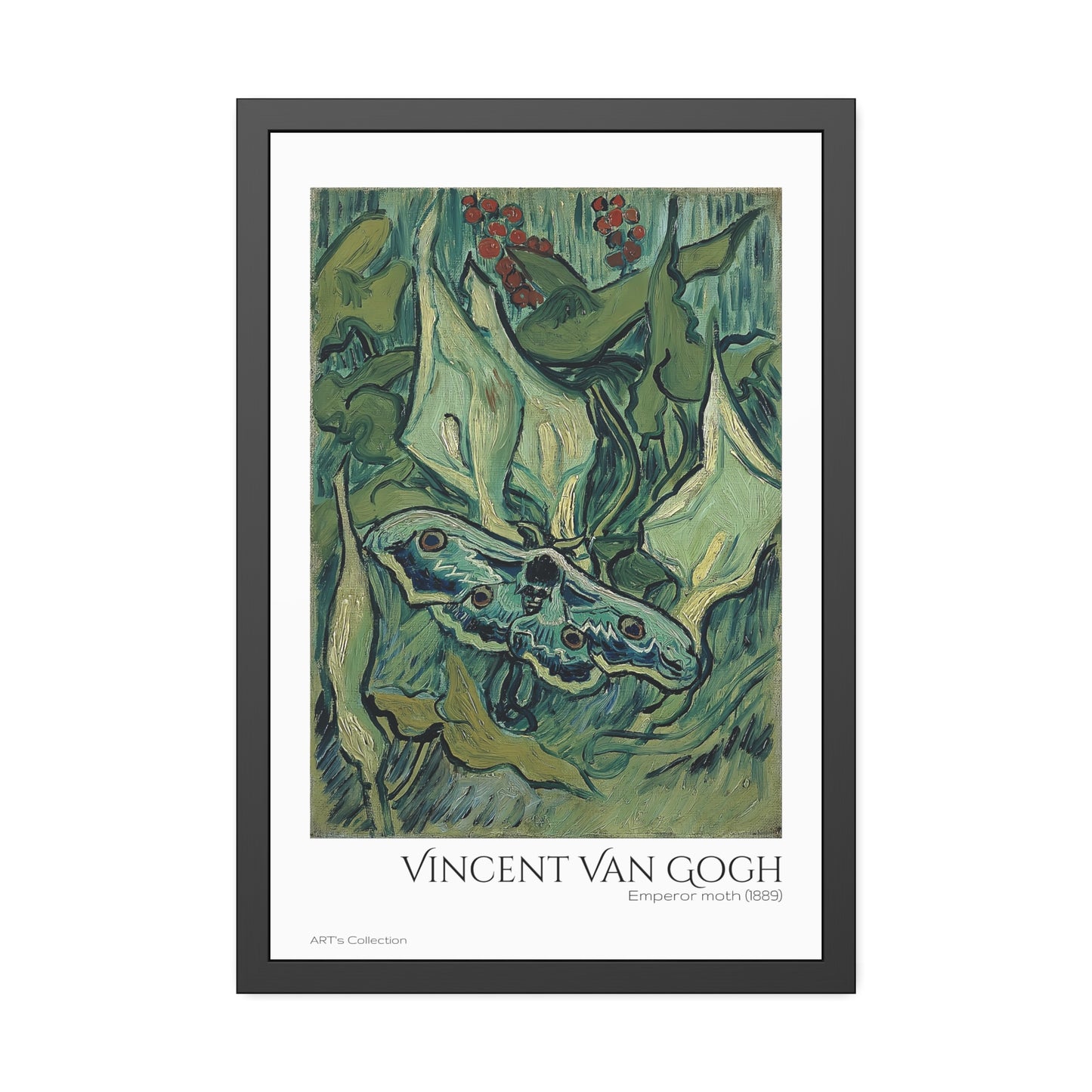 Emperor moth (1889) by Vincent Van Gogh / Affiche Encadrée série ART's Collection