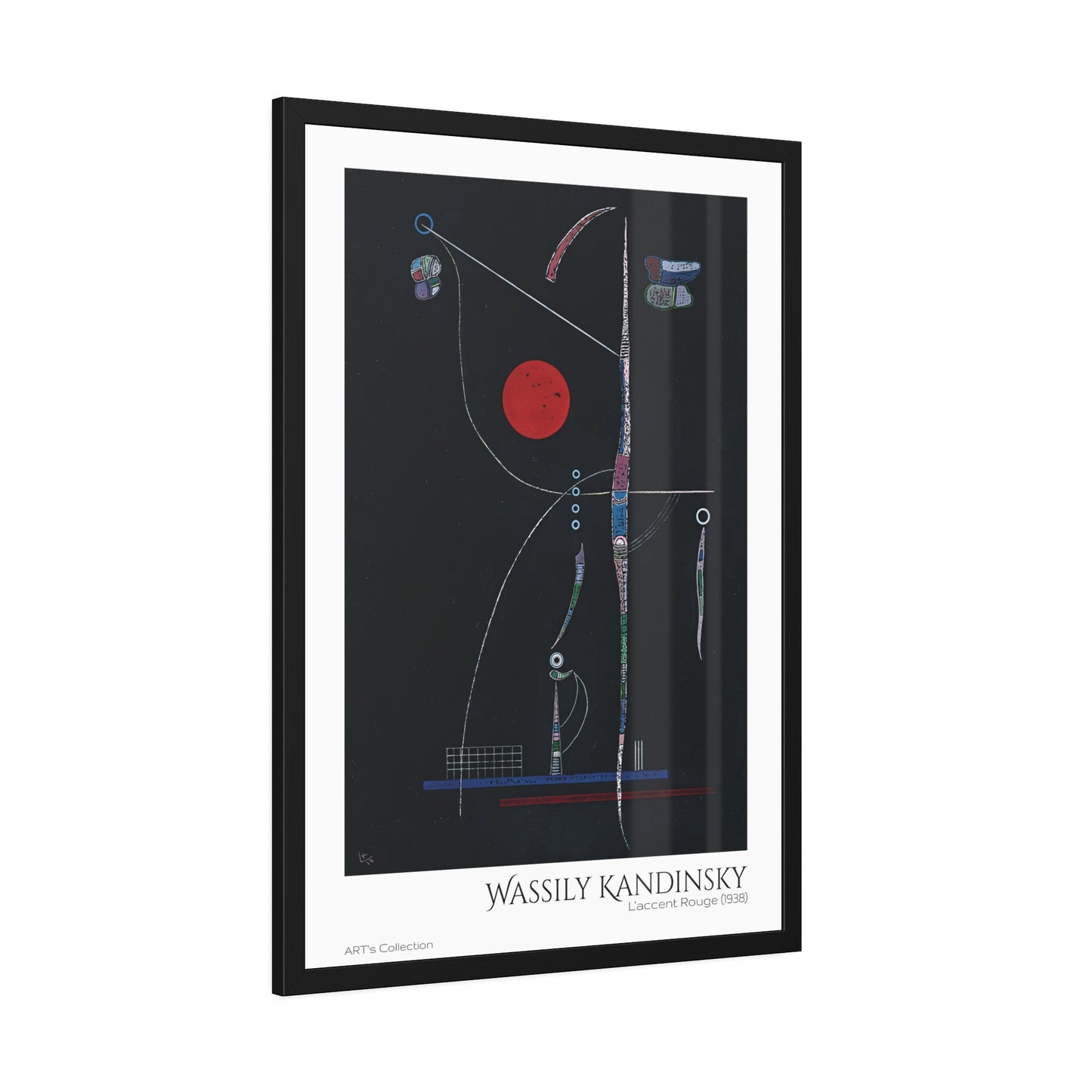 L' accent Rouge (1938) by Wassily Kandinsky / Affiche Encadrée série ART's Collection