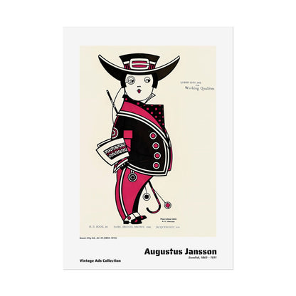 Queen City Ink, Ad. 33 (1890-1913) by Augustus Jansson / Affiche imprimée - Série Vintage Ads Collection