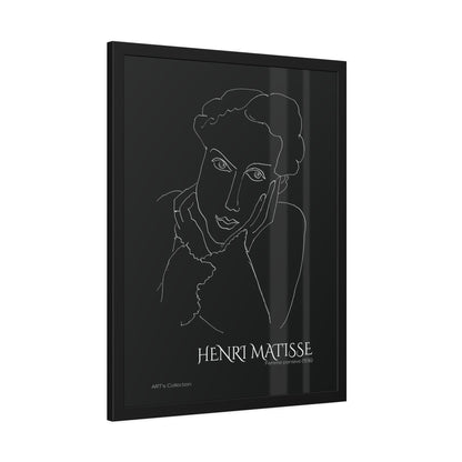 Femme pensive (1936) black édition by Henri Matisse / Affiche Encadrée série ART's Collection