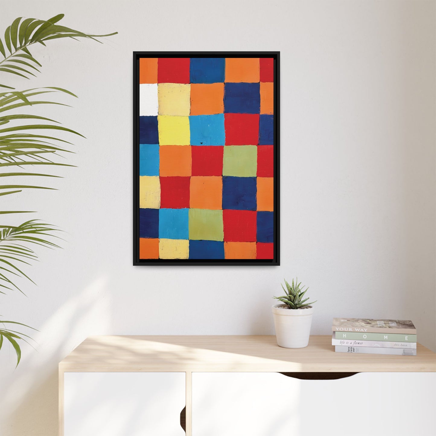Color chart Qu1 (1930) by Paul Klee / Toile encadrée sur caisse américaine