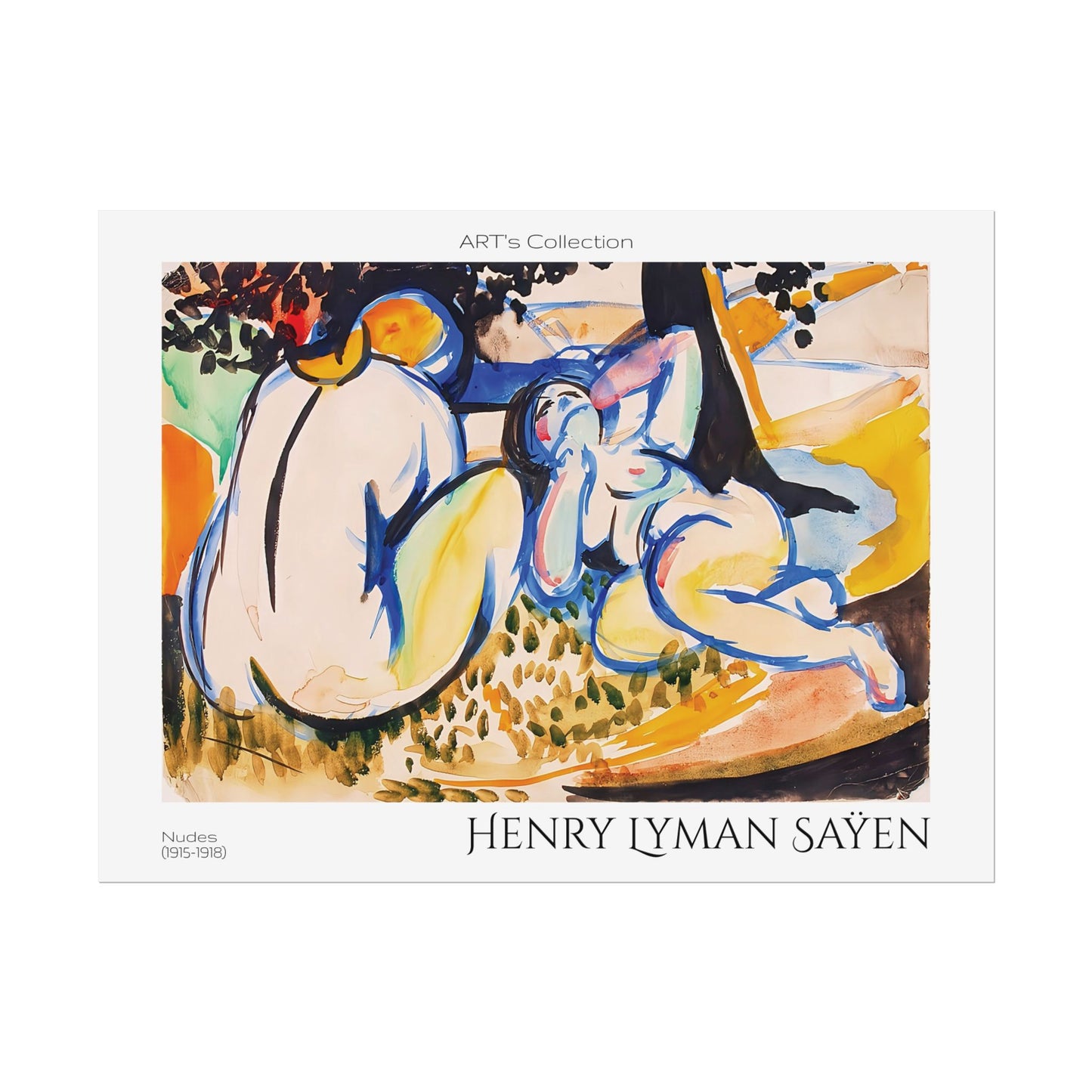 Nudes (1915-1918) by Henry Lyman Saÿen / Affiche imprimée - Série ART's Collection