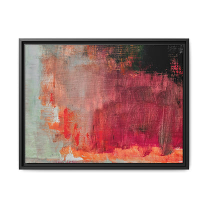 Tableau Contemporain Rubis "Série Sign Collections" / Toile encadrée sur caisse américaine